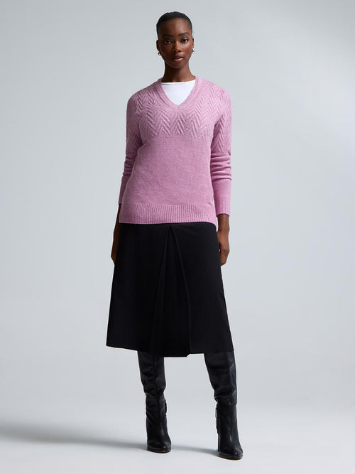 Metallic V-Neck Sweater