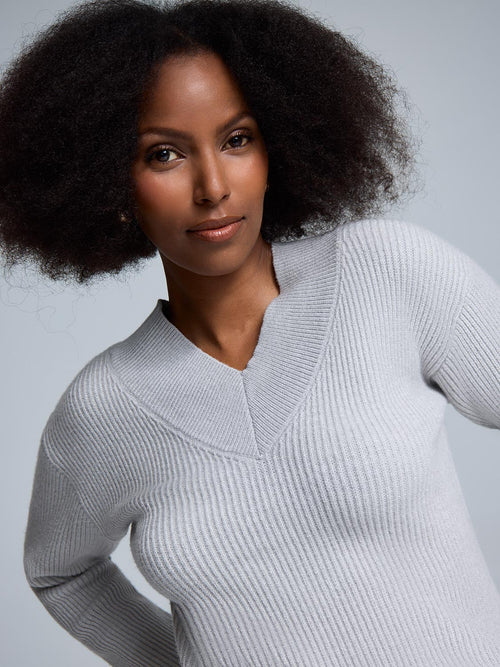 Wide V-Neck Sweater