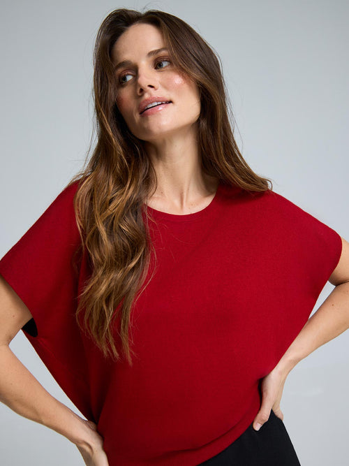 Short Sleeve Crew Neck Sweater