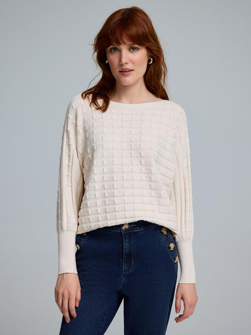 Dolman Sleeve Cable Knit Sweater