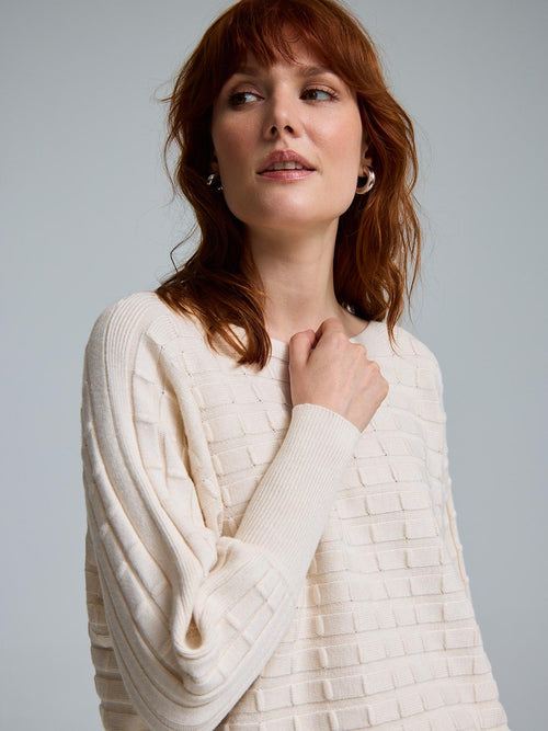Dolman Sleeve Cable Knit Sweater