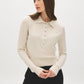Pointelle Collared Sweater