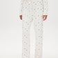 Snow White Hearts Print Two-Piece PJ Set - Woman Wearing Cozy Pajama Set - Suzy Shier