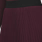 Winetasting Pleated Chiffon Skirt with Elastic Waistband - Close-up Fabric Detail - Suzy Shier