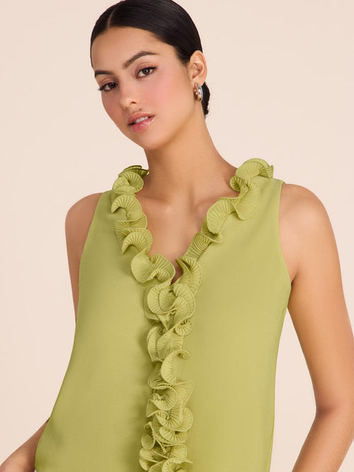 Sleeveless Ruffle Blouse