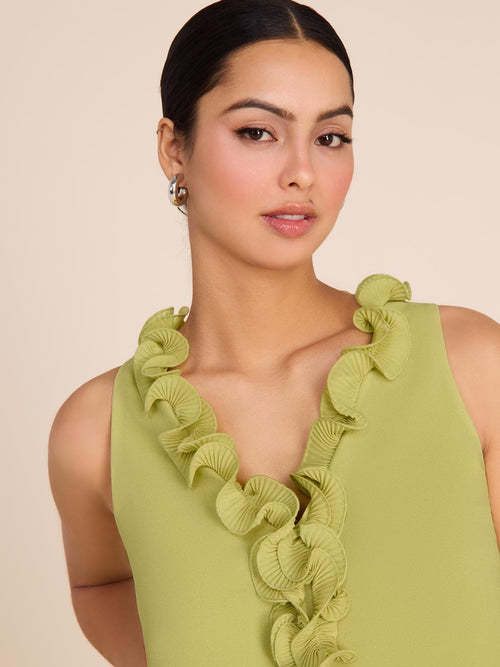 Sleeveless Ruffle Blouse