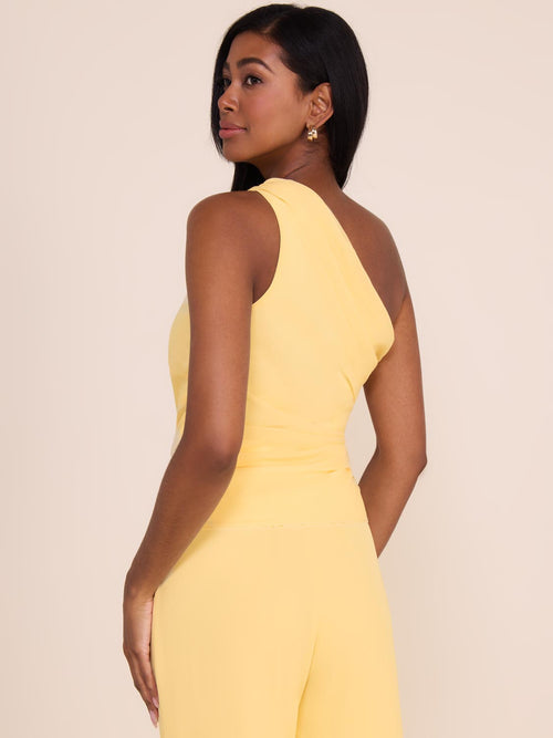Draped One-Shoulder Blouse