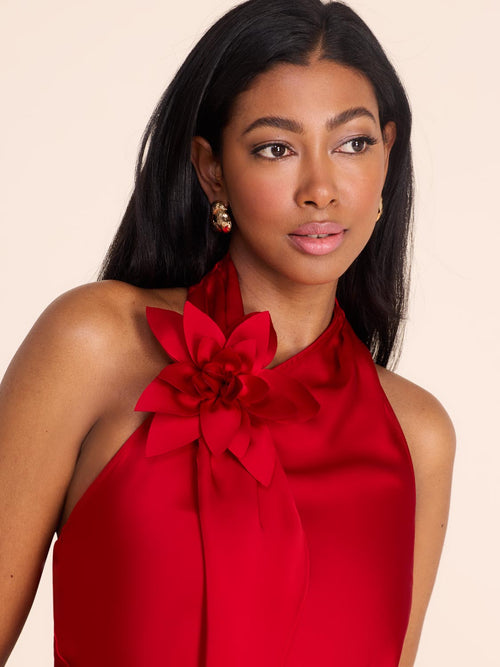 Satin Halter Neck Top