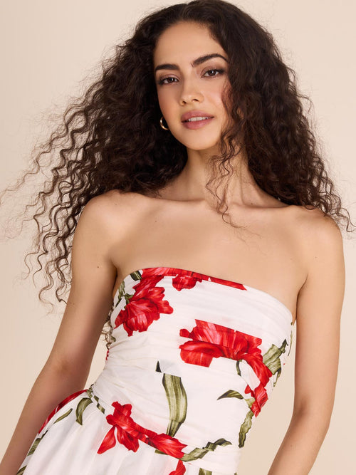 Floral Cotton Tube Top