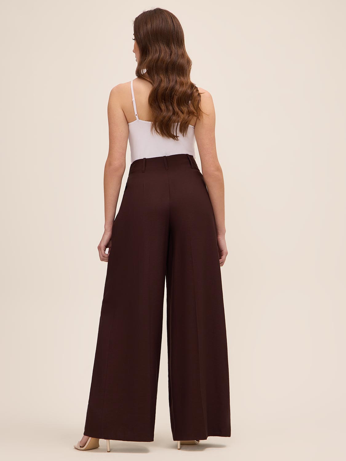 Pleated Wide-Leg Pants