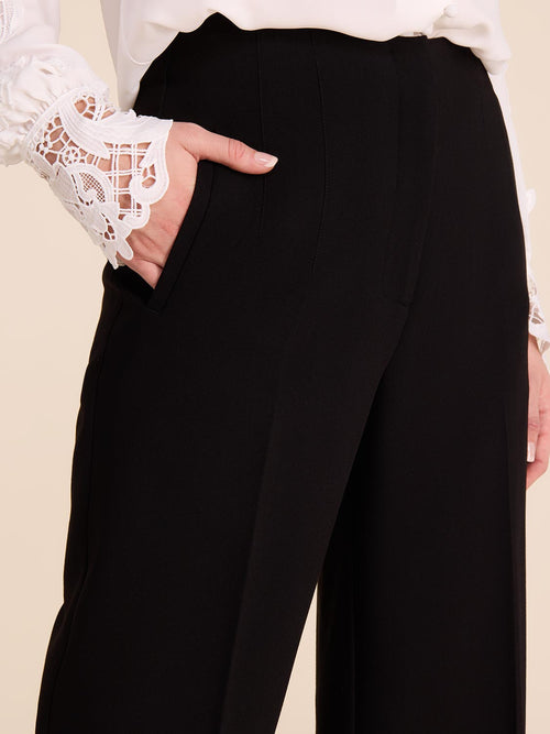 Classic High-Waisted Wide-Leg Pant