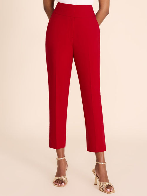High-Waisted Slim-Leg Capri Pant