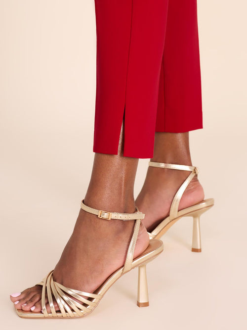 High-Waisted Slim-Leg Capri Pant