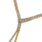 Silver Lariat Cupchain V-Detail Necklace - Close-up of V-Detail - Suzy Shier