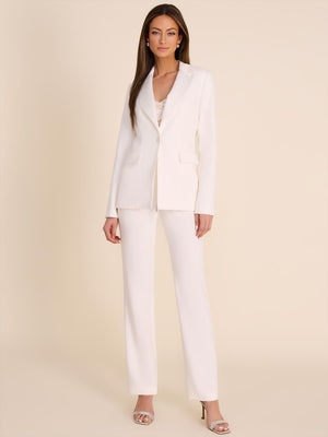 Fitted Tuxedo Blazer Pearl