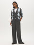 Charcoal V-Neck Button-Front Cardigan - Front View - Suzy Shier