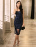 le chateau navy blue dress Le Chateau Navy Blue Formal Classic Dress