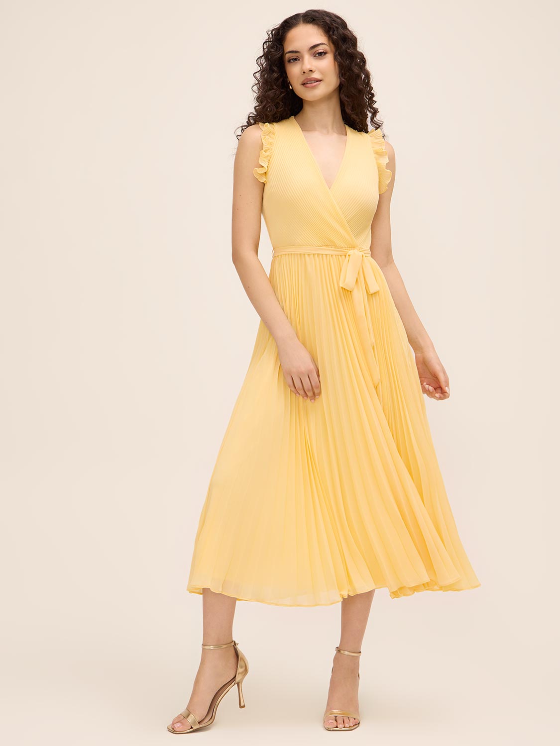 Pleated Midi Dress