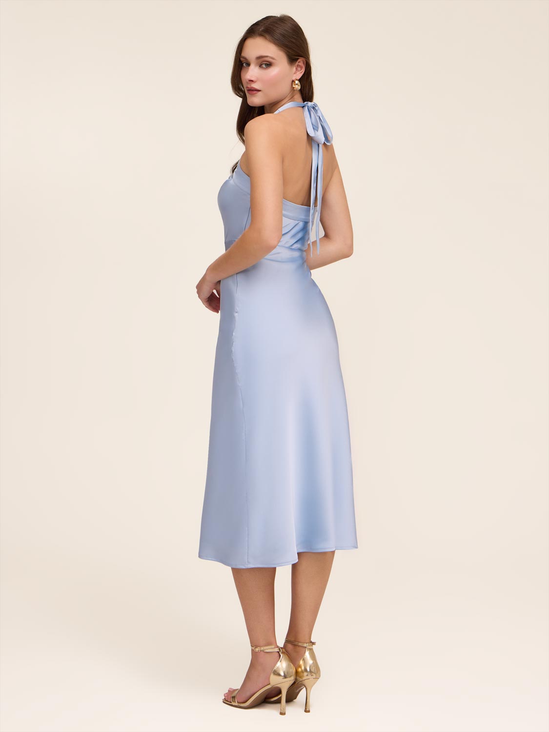 Midi Satin Slip Dress