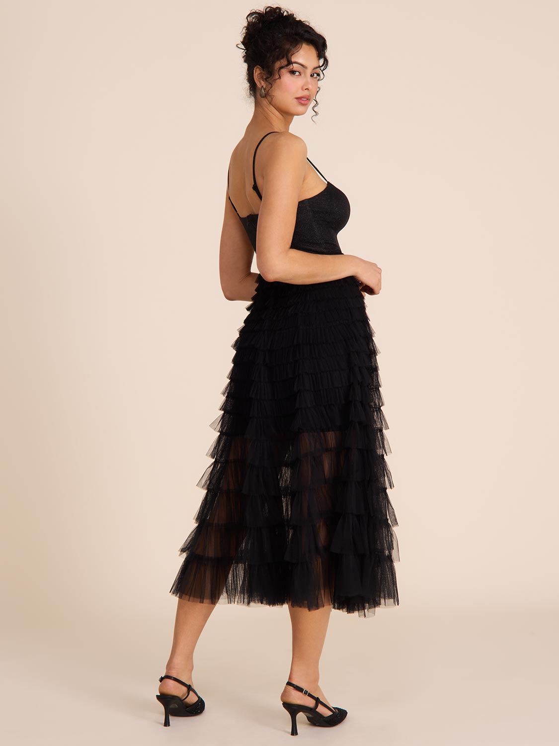 ワンピース Bibiy. SALA RUFFLED MIDI DRESS sizeM DRESS｜Bibiy.