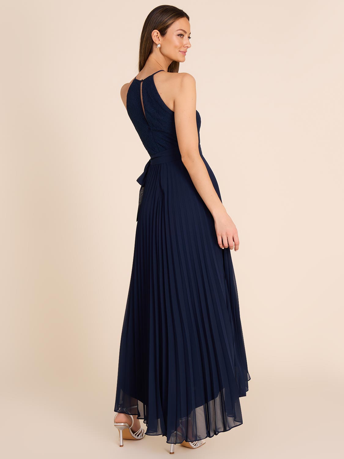 Halter Neck High-Low Dress