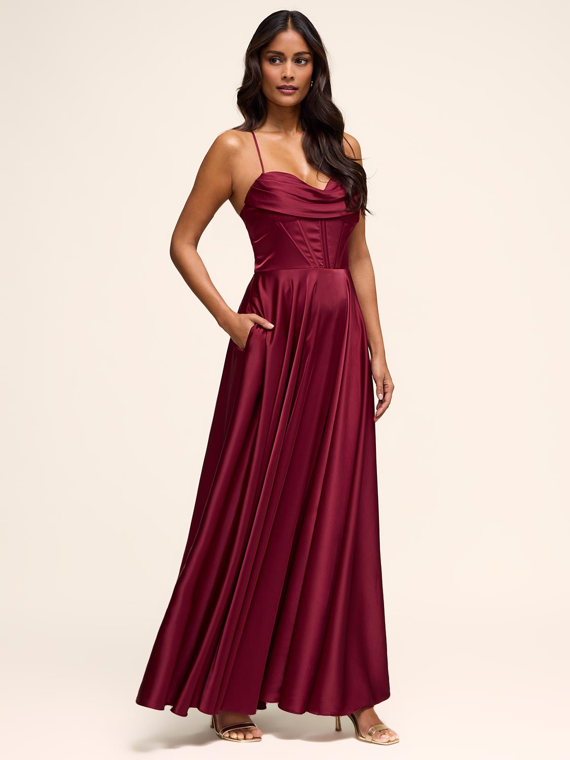 Bustier Satin Gown