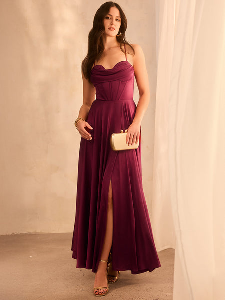 Bustier Satin Gown