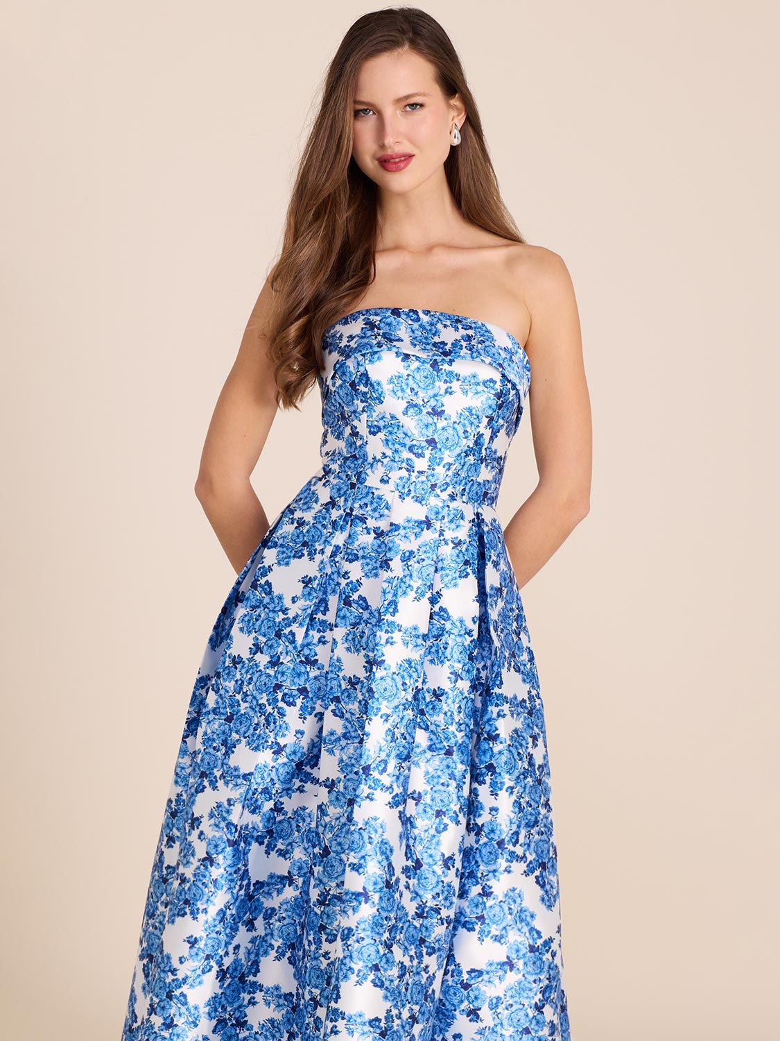 Floral Strapless Ball Gown | Le Chateau – Suzy Shier