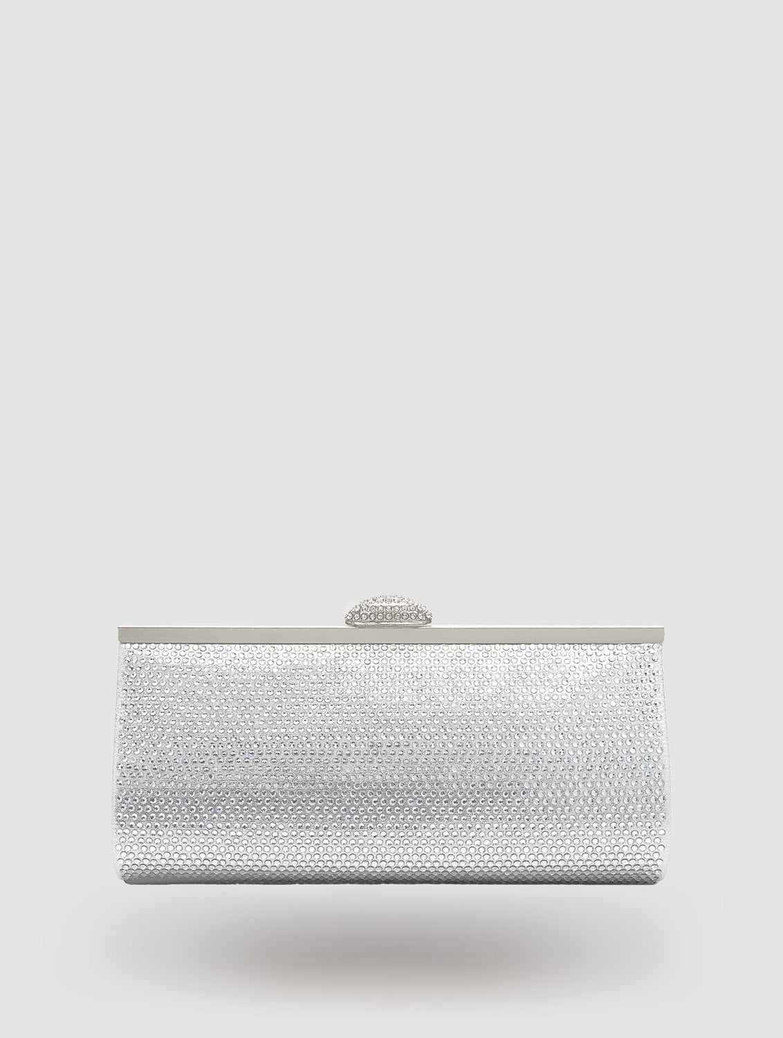 Long Jewelled Minaudiere With Top Closure