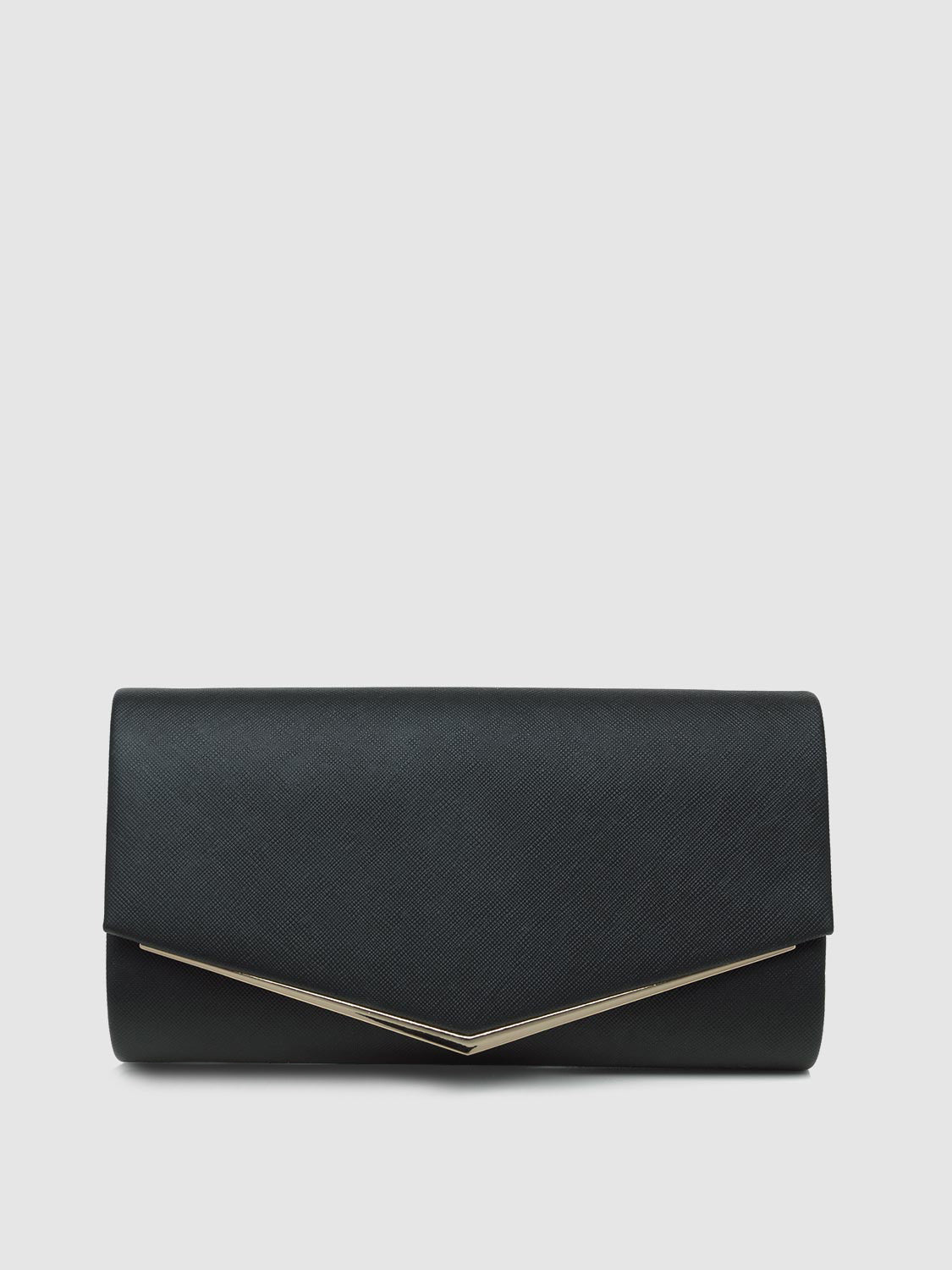 Saffiano Faux-Leather Envelope Clutch