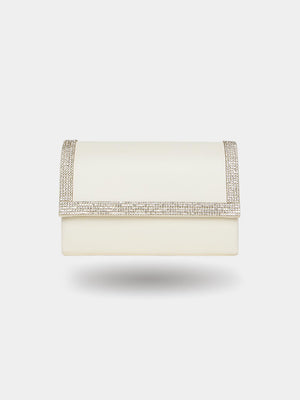 Pochette à rabat avec strass Pearl