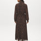 Black Bean Snake Print Chiffon Dress - Back View - Suzy Shier