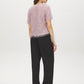 Violet Shadow Fuzzy Knit Crew Neck Top - Back View - Suzy Shier