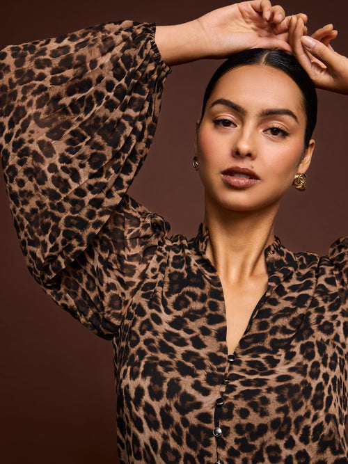 Leopard Print Blouse