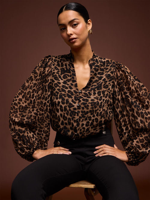 Leopard Print Blouse