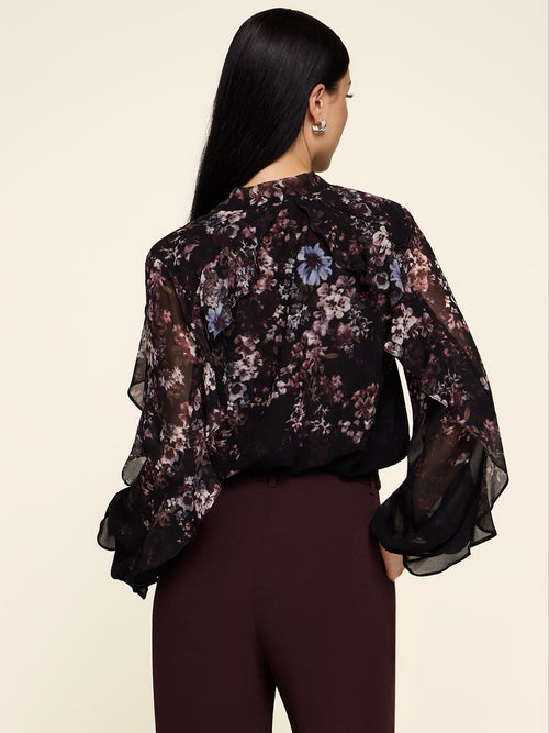 Long Sleeve Floral Blouse