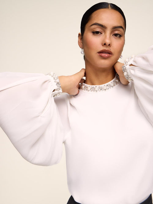 Blouse à manches bouffantes