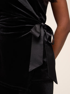 Velvet Tuxedo Vest Black