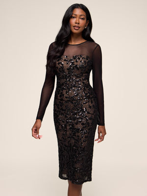 Sequin Bustier Top Black