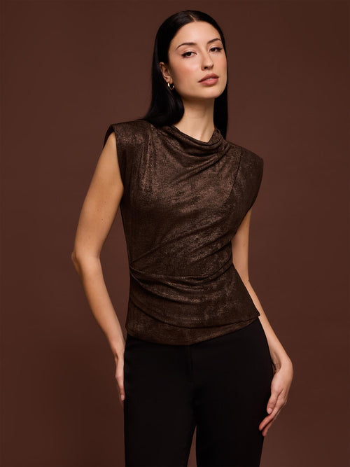 Haut drapé sans manches