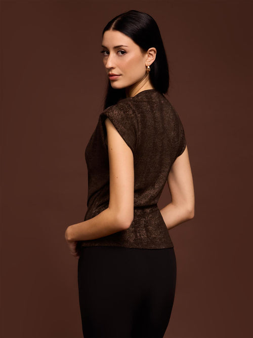 Haut drapé sans manches