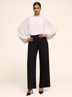Wide-Leg Tuxedo Pant Black