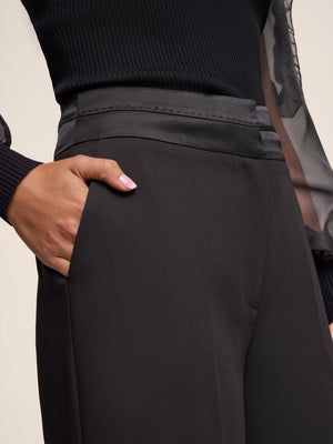 Wide-Leg Tuxedo Pant Black