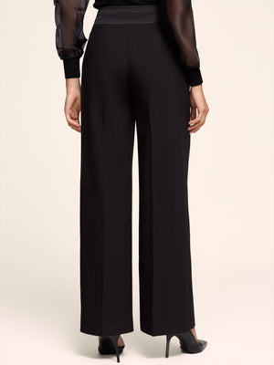 Wide-Leg Tuxedo Pant Black