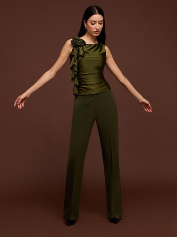 High-Waisted Boot-Cut Pants Ivy