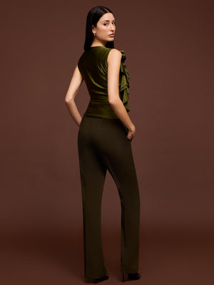 High-Waisted Boot-Cut Pants Ivy