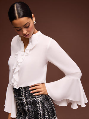 Bouclé Plaid Mini A-Line Skirt Black