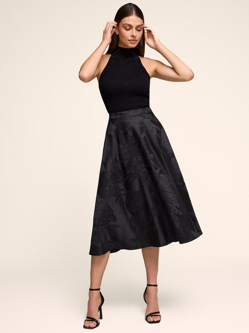 Jacquard Floral Skirt
