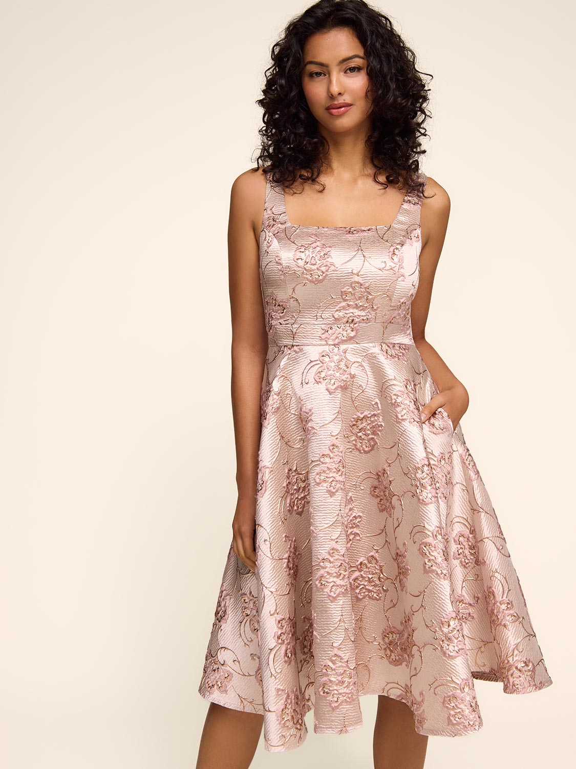 Fit & Flare Floral Jacquard Dress | Le Chateau – Suzy Shier