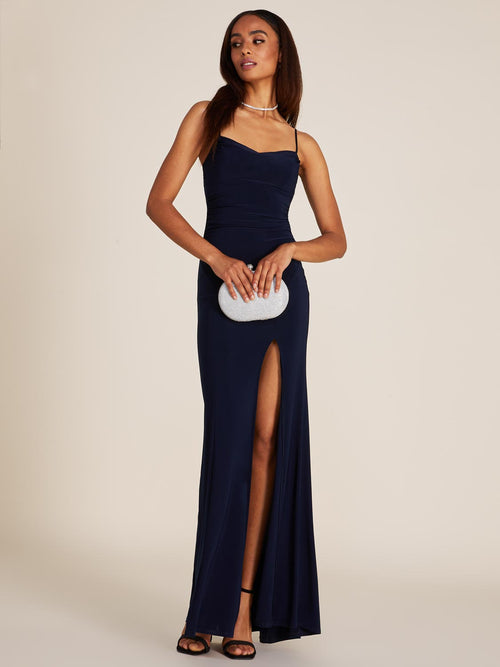 Cowl Neck Fitted Gown